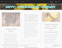 Tablet Screenshot of happyhomeschoolinghousewife.com
